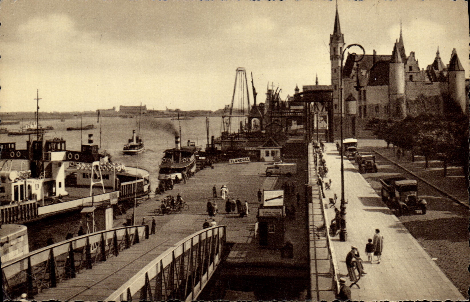 Etapa de aterrizaje de Amberes de la POSTAL de la VENDIMIA de los barcos de Steen