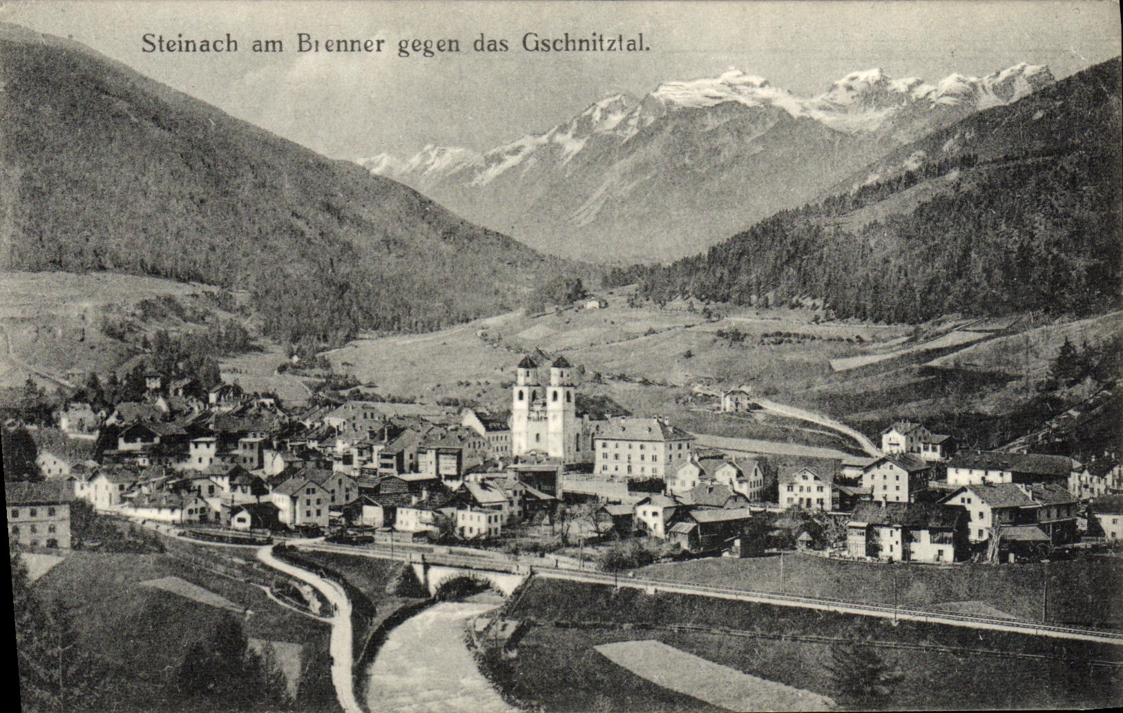 VINTAGE POSTCARD Steinach Am Brenner Gegen of Gschnitztal
