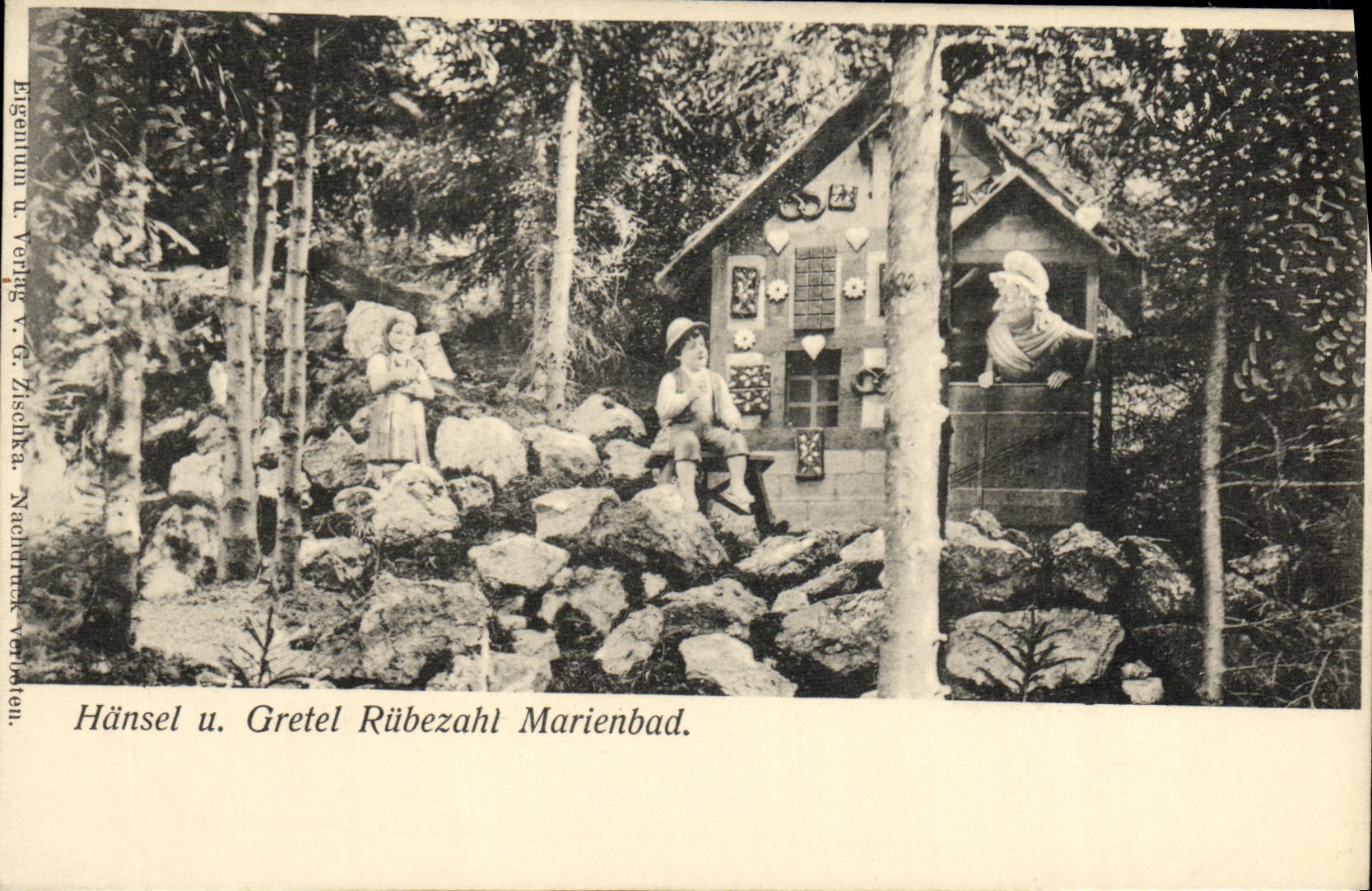 VINTAGE POSTCARD Hansel Gretel Rubezahl Marienbad