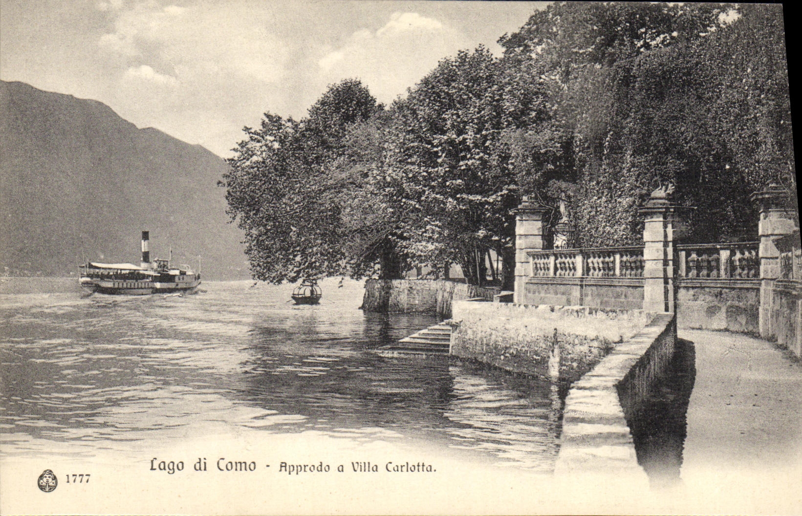 La POSTAL Lago di Como Approdo de la VENDIMIA tiene chalet Carlotta