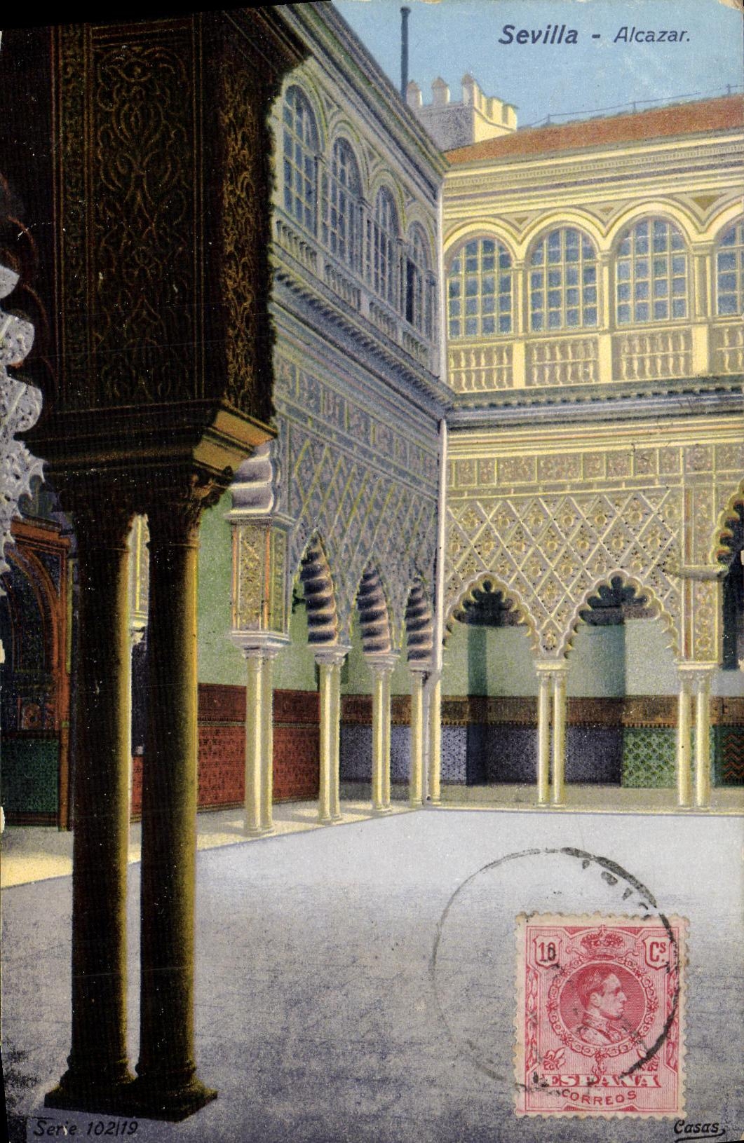 VINTAGE POSTCARD Sevilla Alcazar