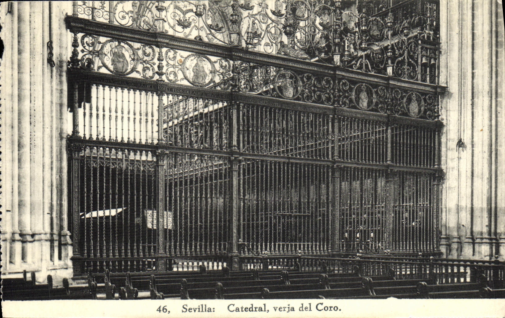 POSTAL Sevilla Catedral Verja Del Coro de la VENDIMIA