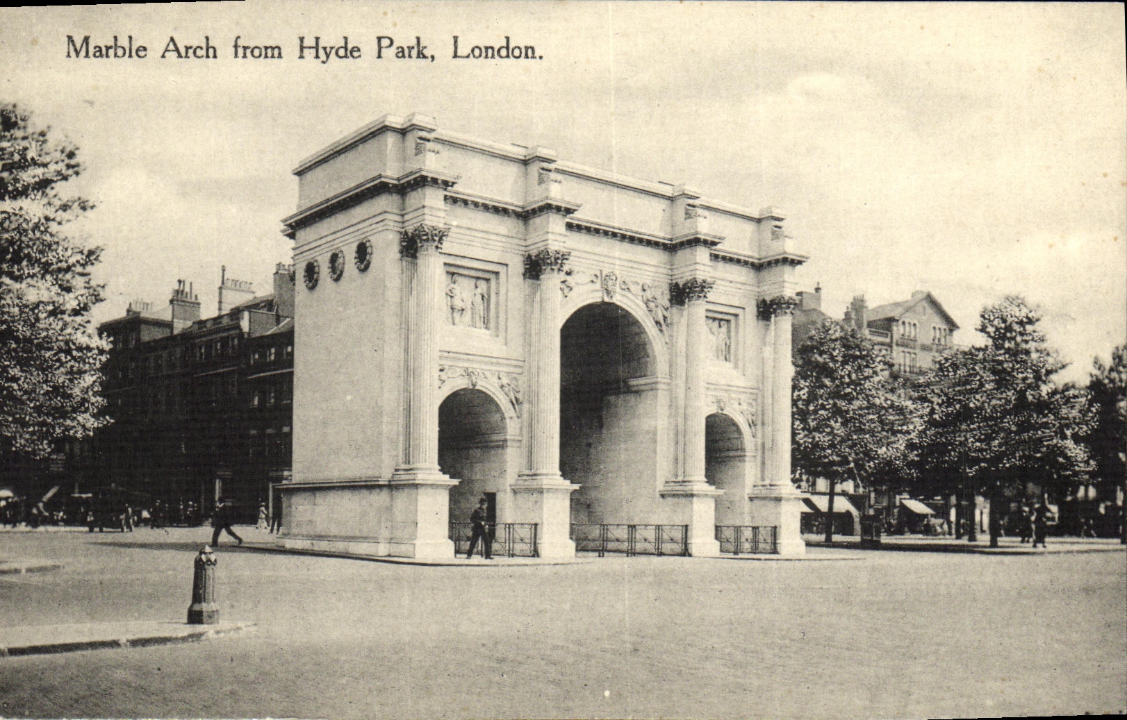CPA Marble Arch From Hyde Park London