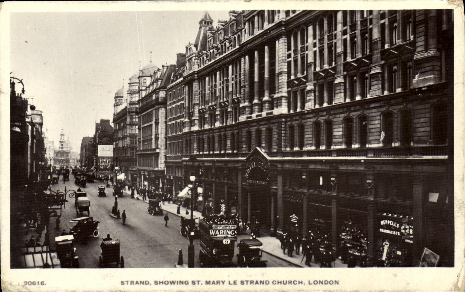 CPA Strand Showing St Mary Le Strand Church London