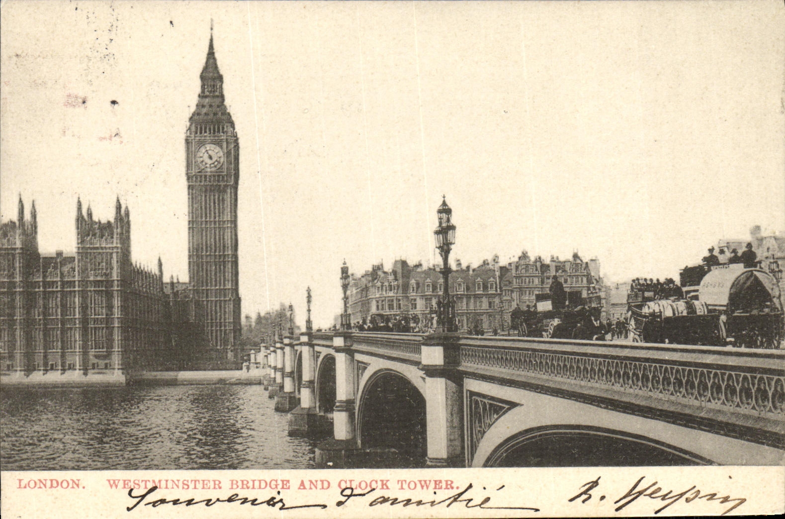 CPA Westminster Bridge And Clock Tower London