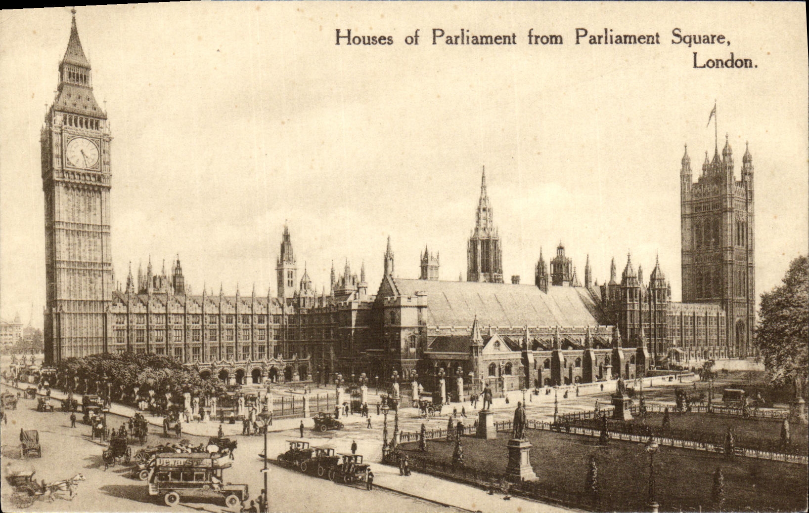 CPA Houses Of Parliament From Parliament Square London