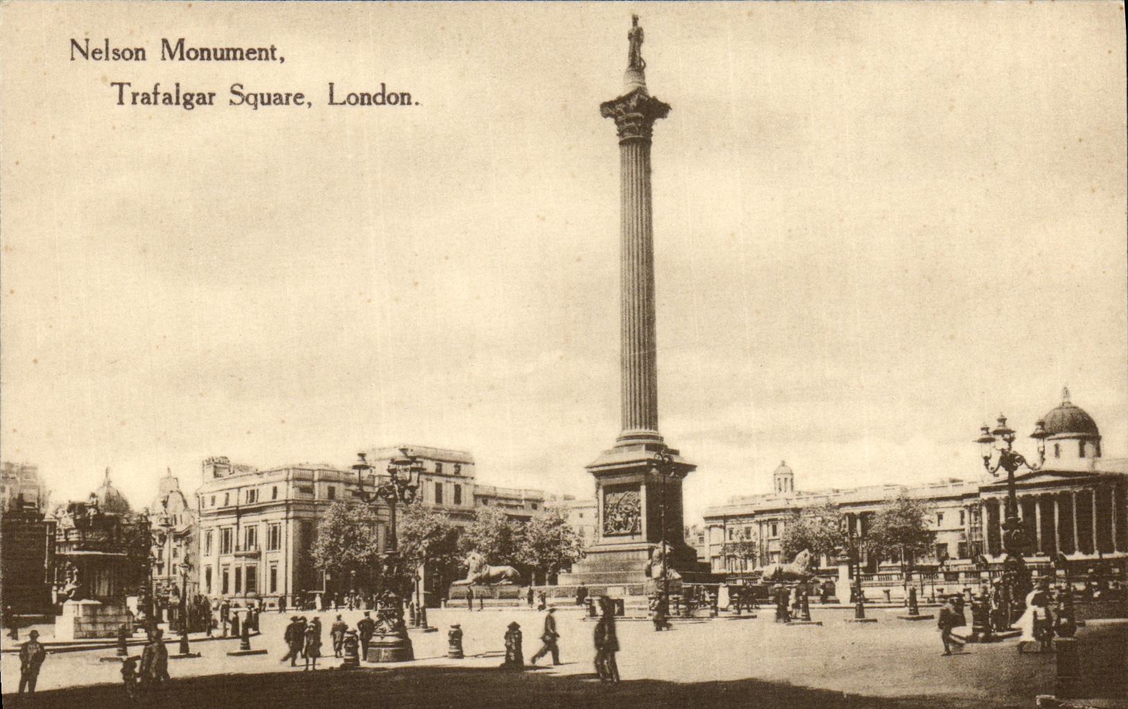 CPA Nelson Monument Trafalgar Square London