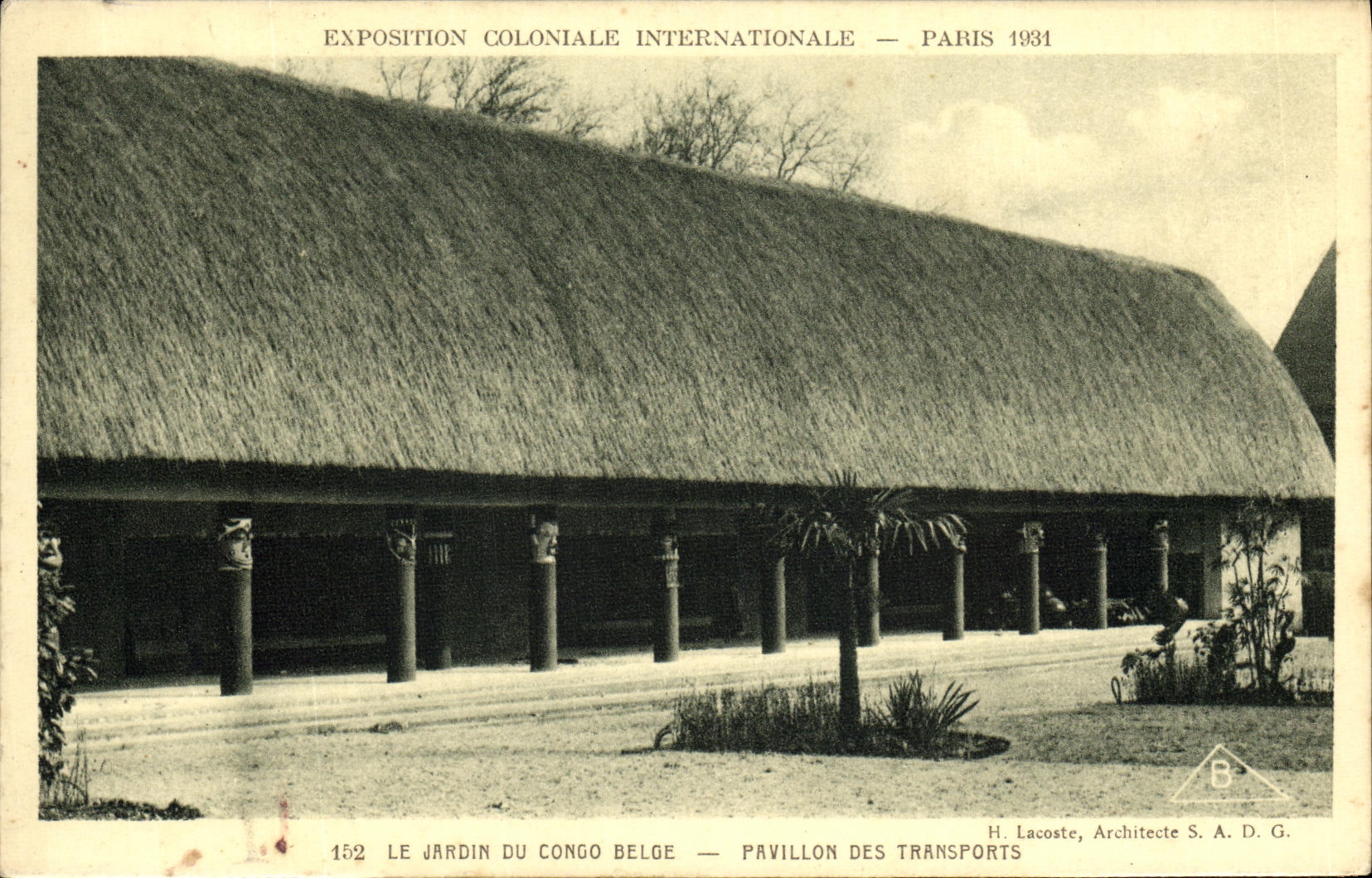CPA Exposition Colontale Internationale Paris 1931 Le jardin du Congo belge Pavillon des Transports