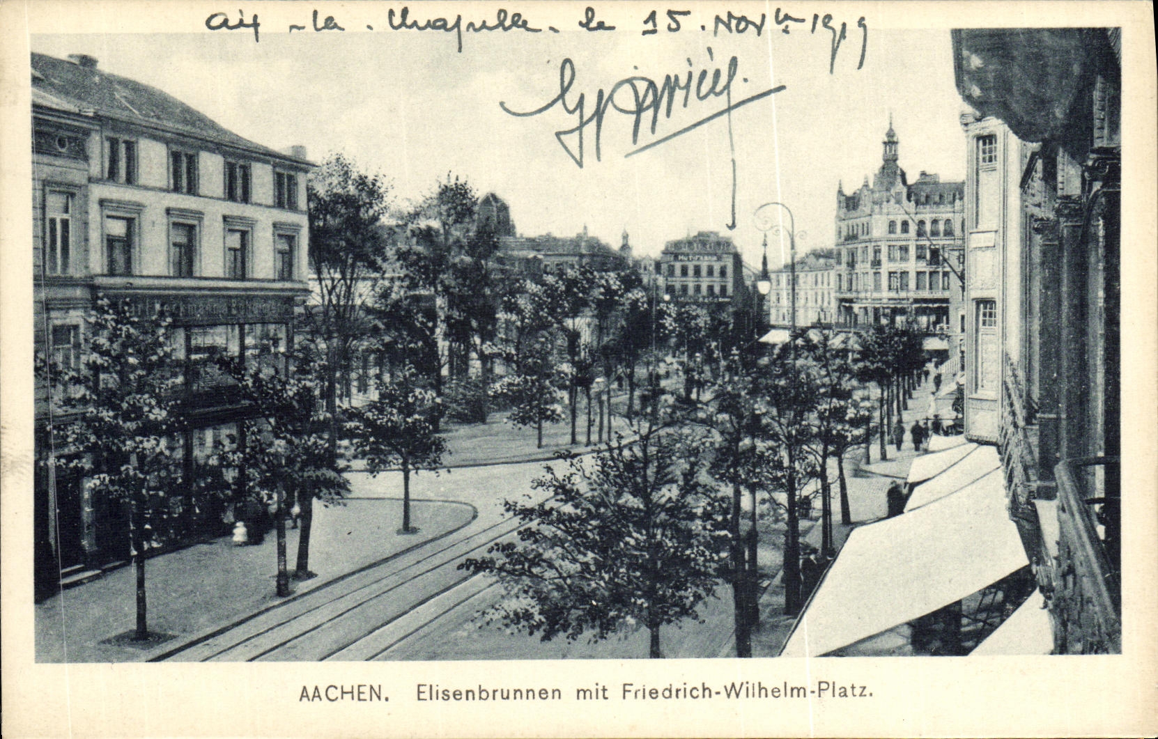 CPA Aachen Elisenbrunnen Mit Friedrich Wilhelm Platz