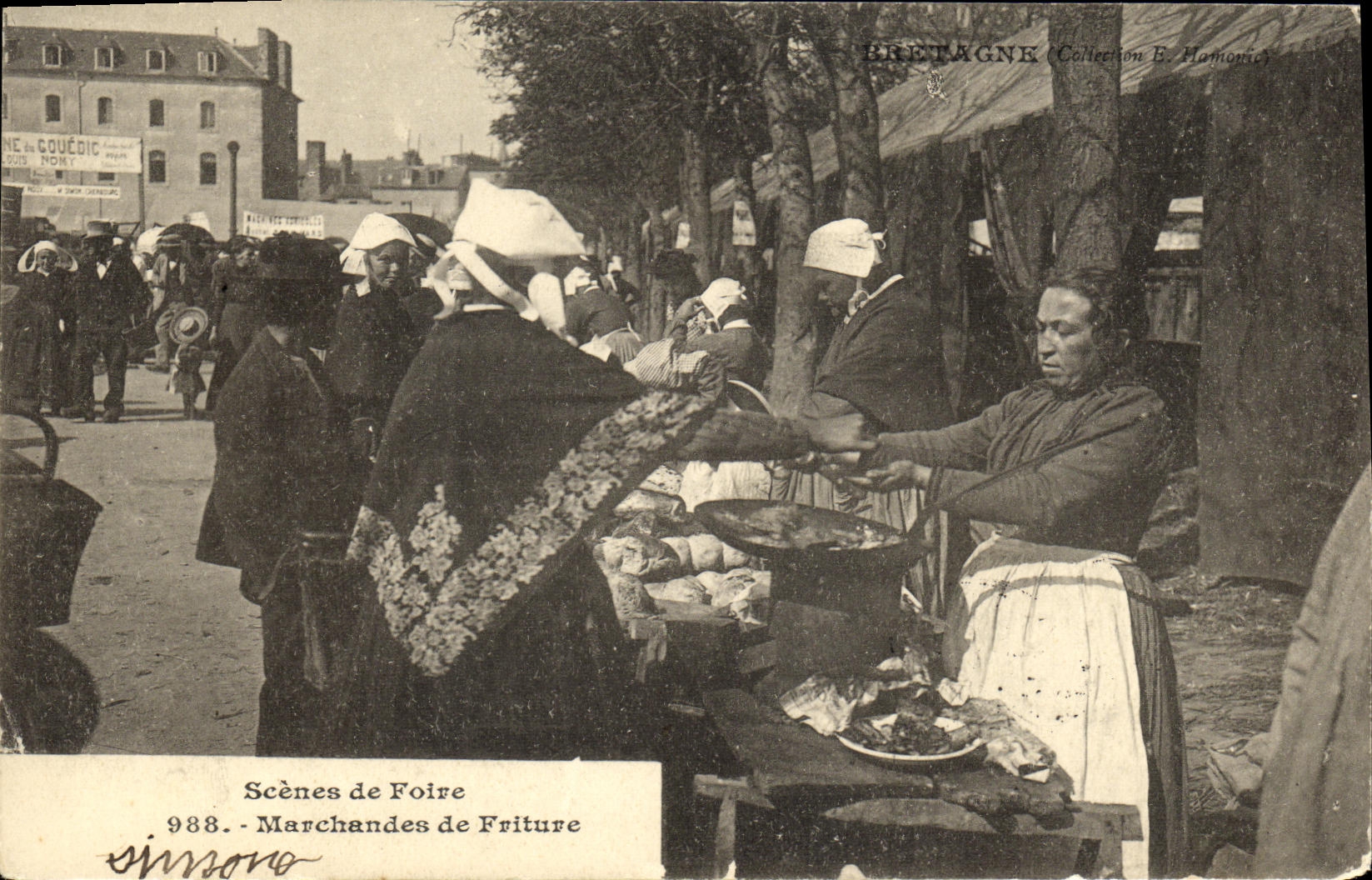 CPA Scenes de Foire Marchandes de Friture Bretagne Saint Brieuc TOP