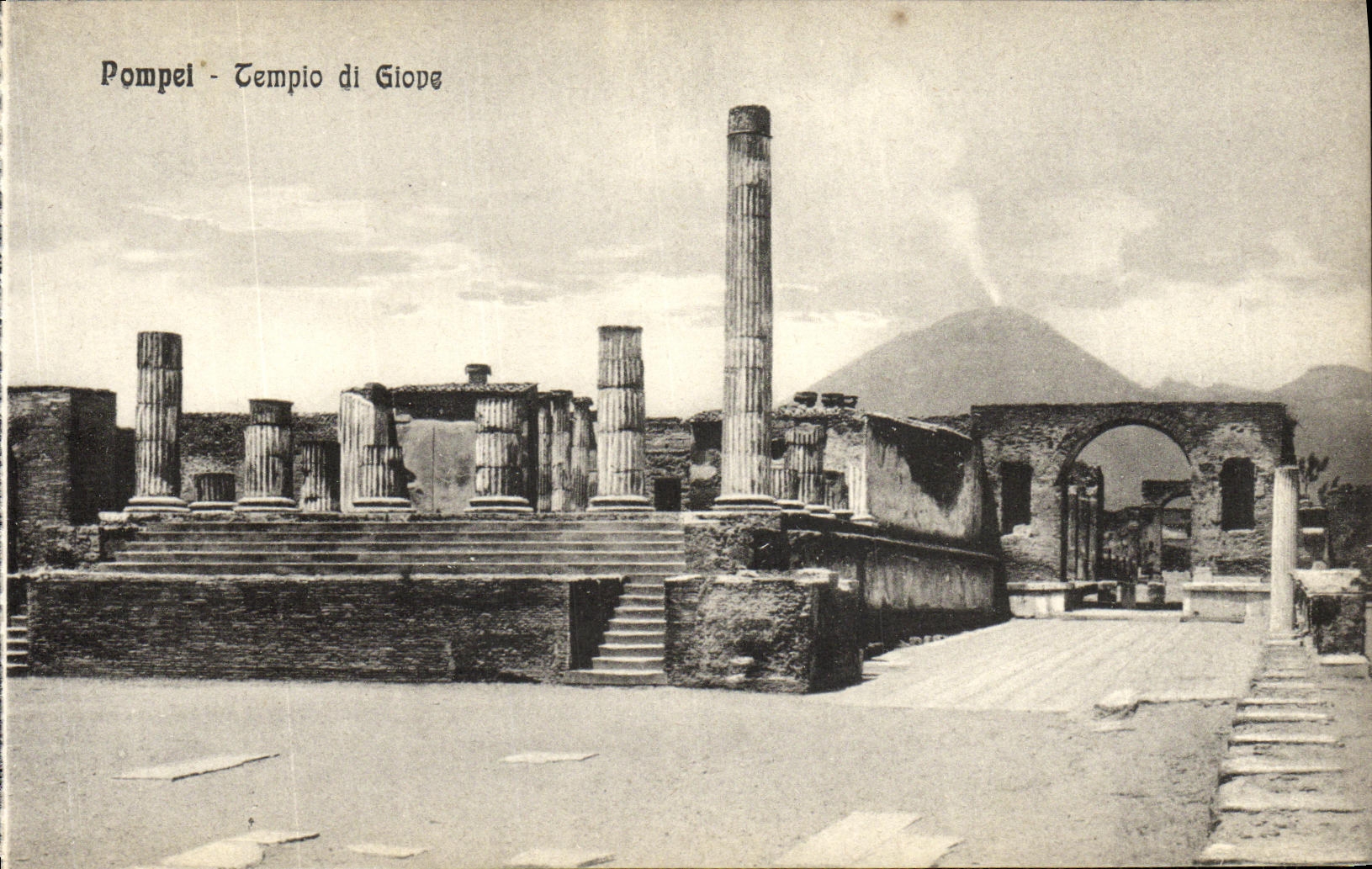 POSTAL Pompeya Tempio di Giove de la VENDIMIA