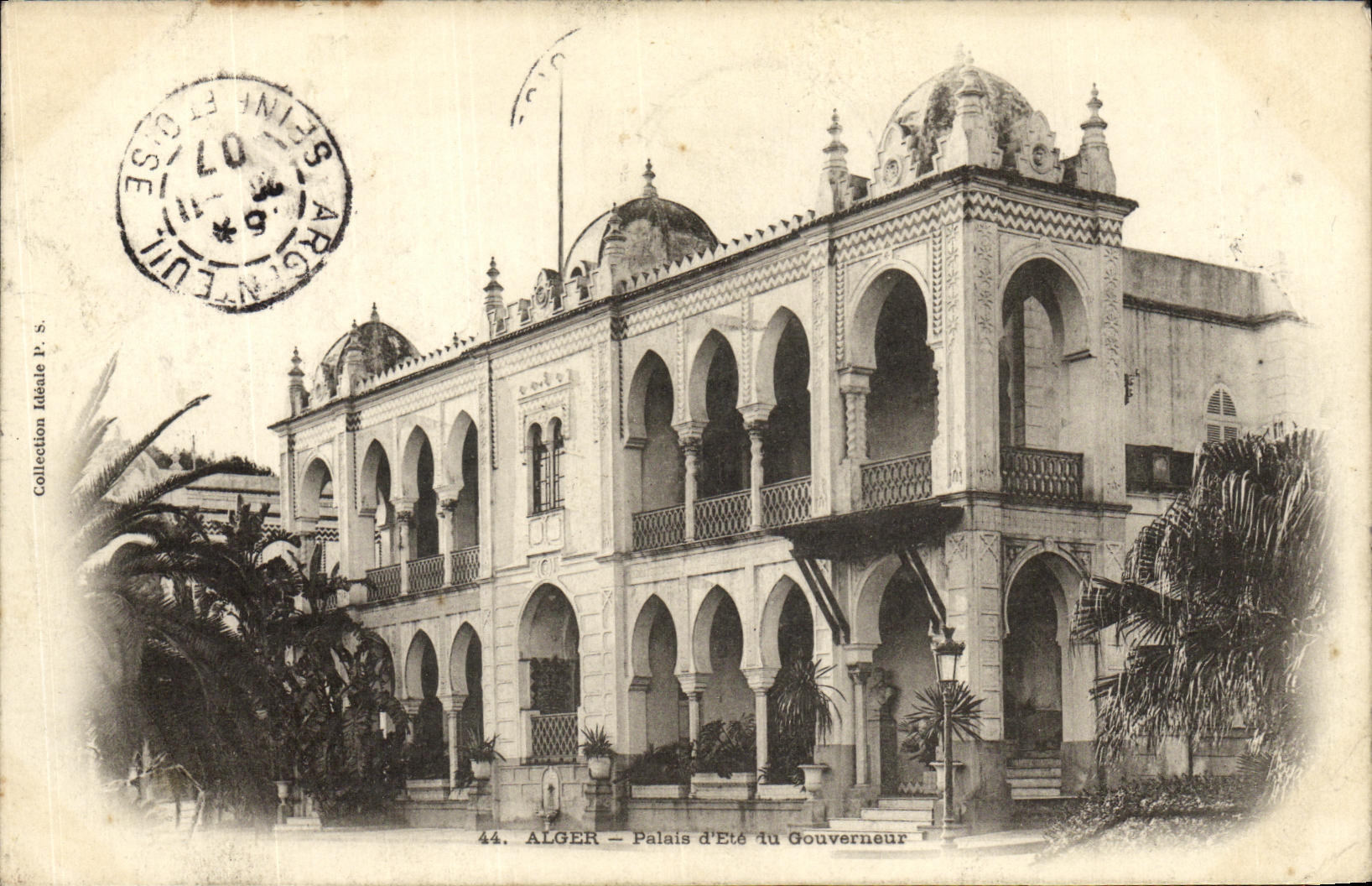VINTAGE POSTCARD Algiers Palate D Be of the Governor