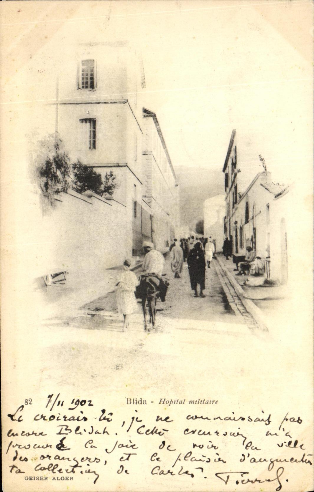 Hospital militar de Blida Militaria de la POSTAL de la VENDIMIA