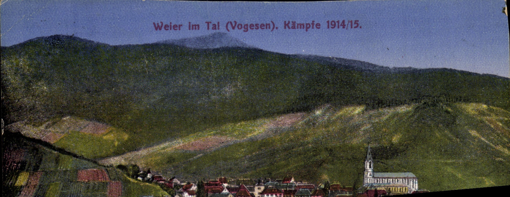 VINTAGE POSTCARD Weier lm Tal Vosgesen Kampfe