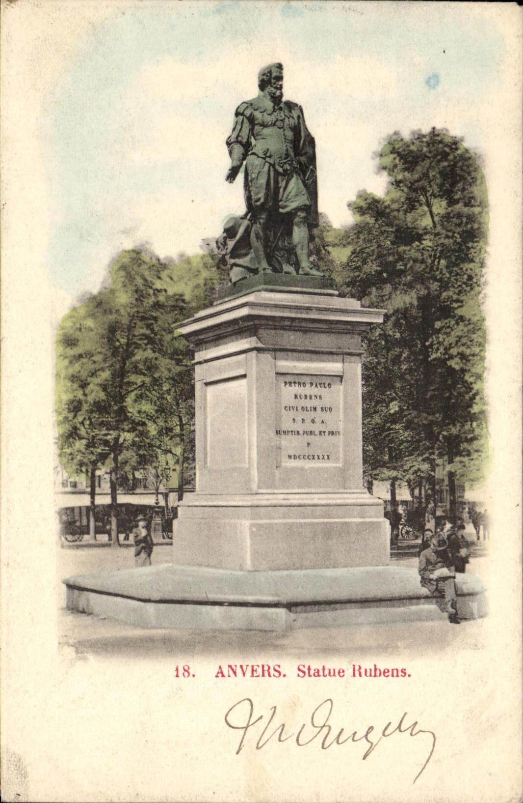 La POSTAL Amberes de la VENDIMIA gobierna Rubens