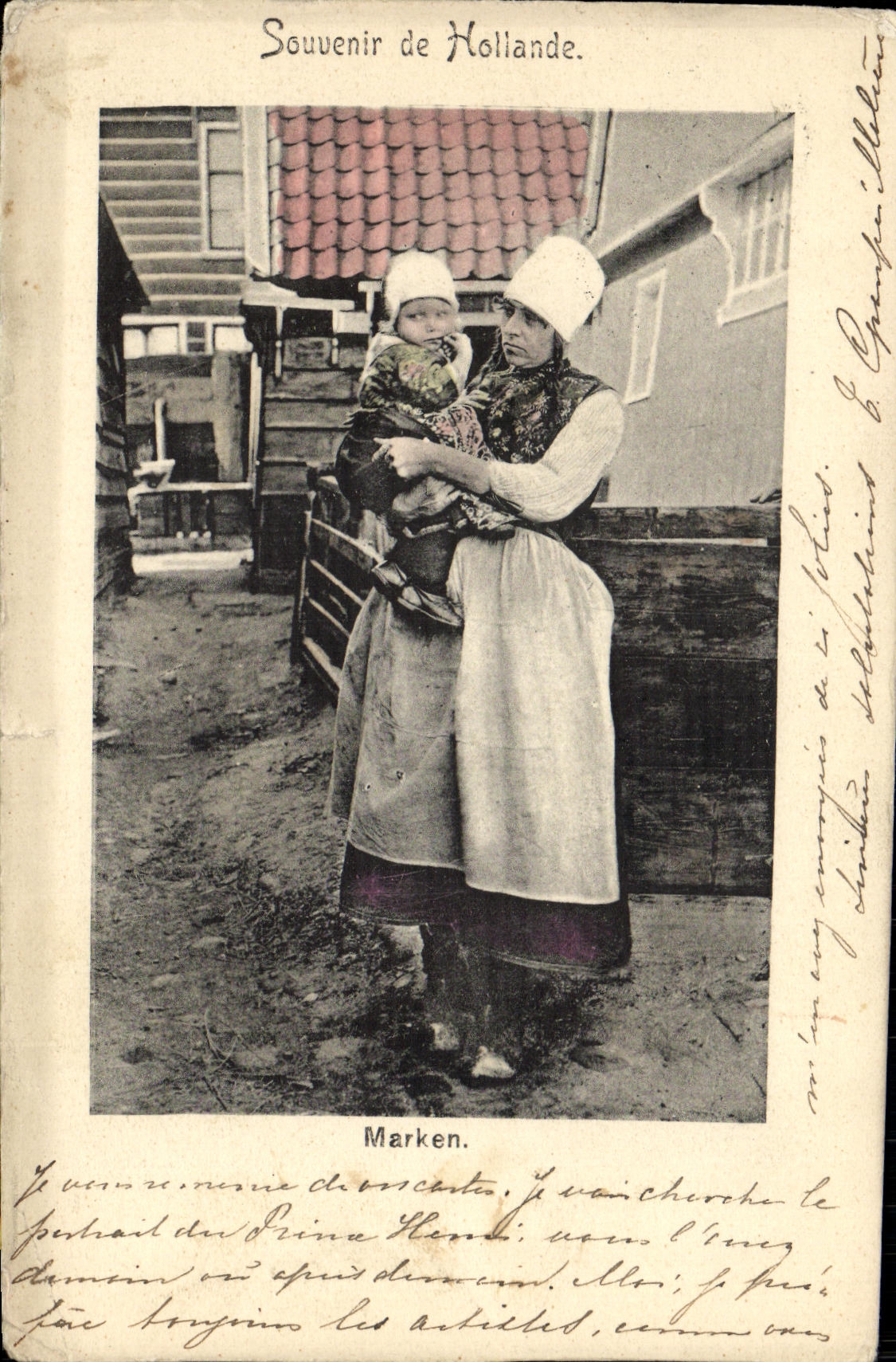 POSTAL de la VENDIMIA a recordar de esposa holandesa del nino del folklore de Marken