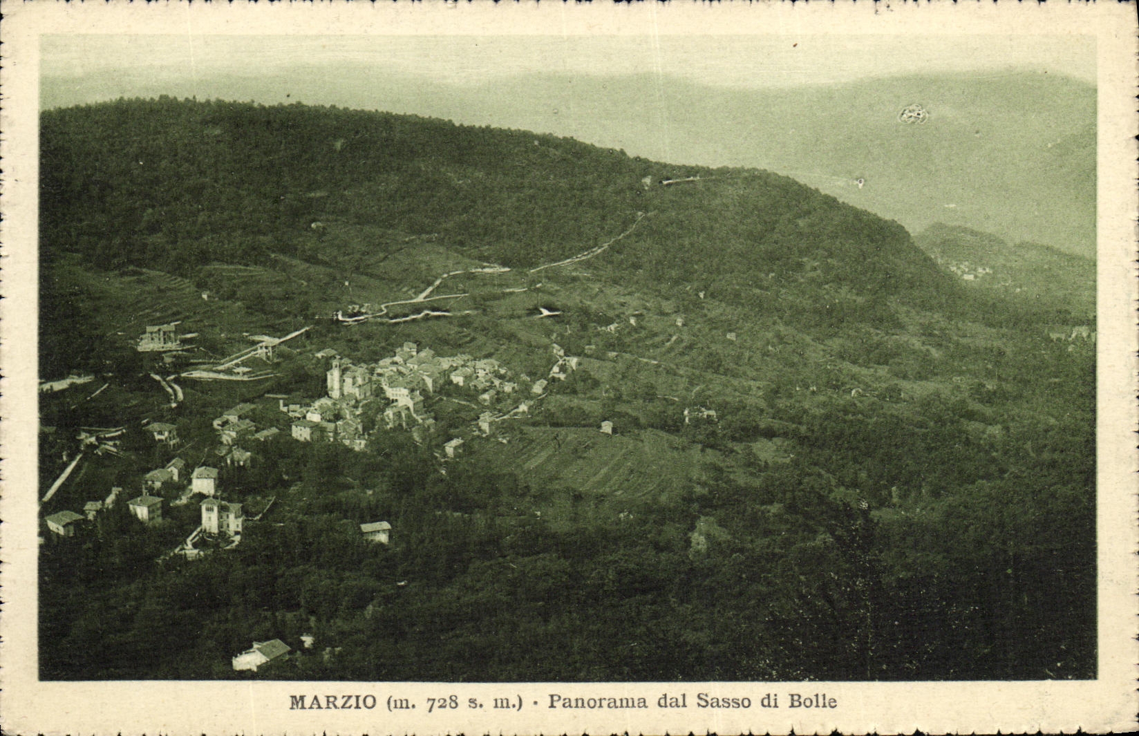 Panorama dal Sasso di Bolle de Marzio de la POSTAL de la VENDIMIA