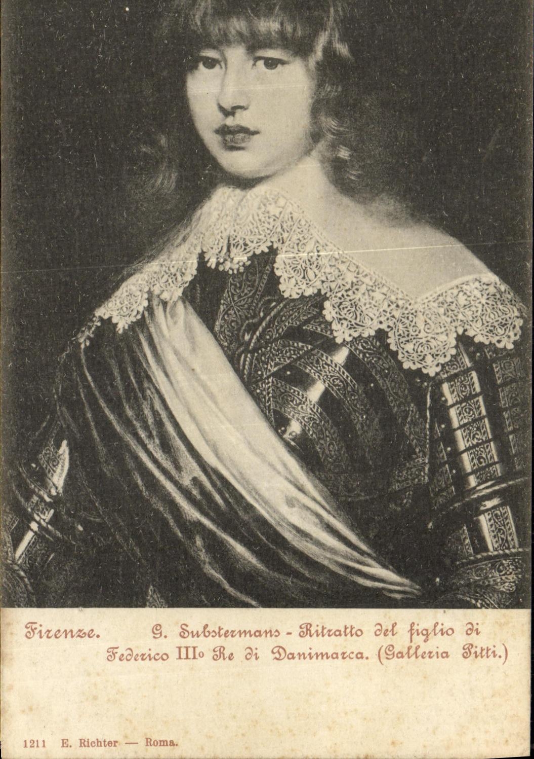 CPA Firenze S Substermans Ritratto del figlio di Federico lll Re di Danimarca Danemark