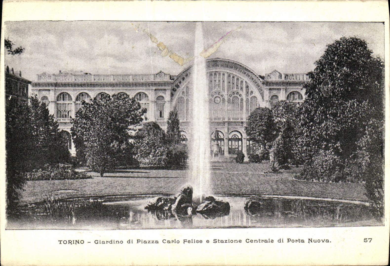 CPA Torino Giarfino di Piazza Cario Felle e Stazione Centrale di Ponte Nouva