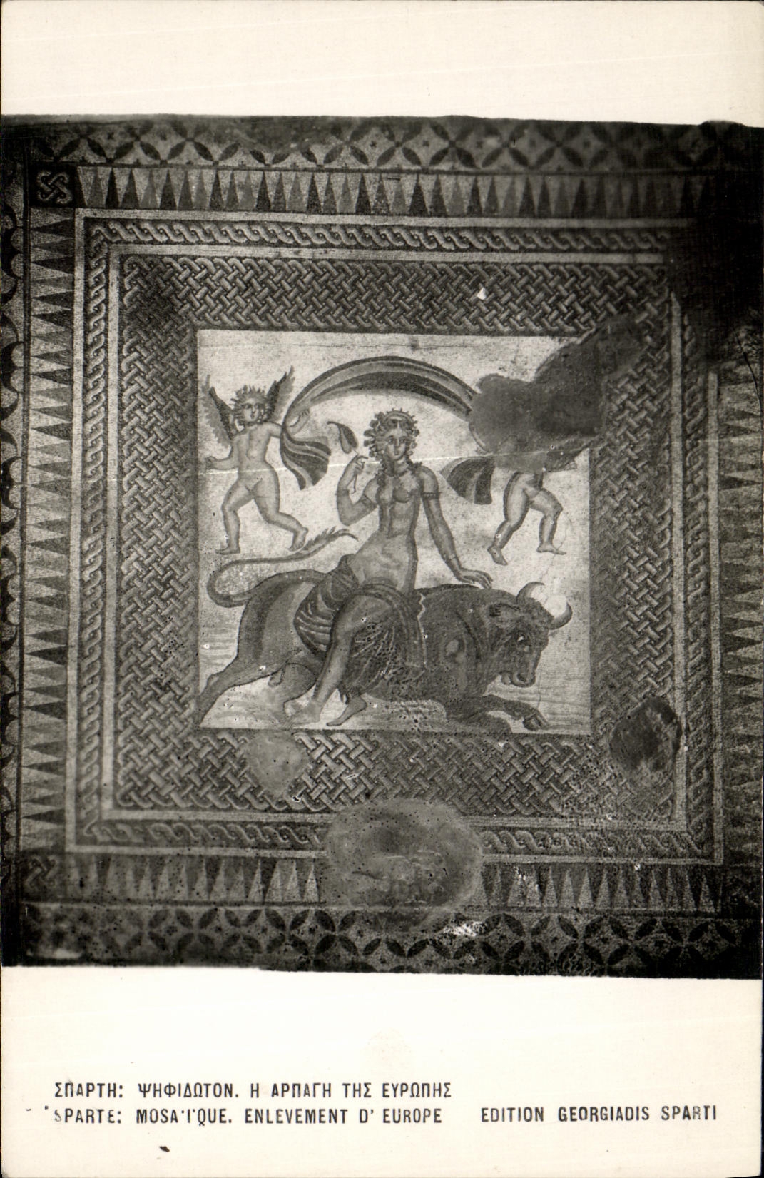 VINTAGE POSTCARD Mosaic Sparte Removal D Europe