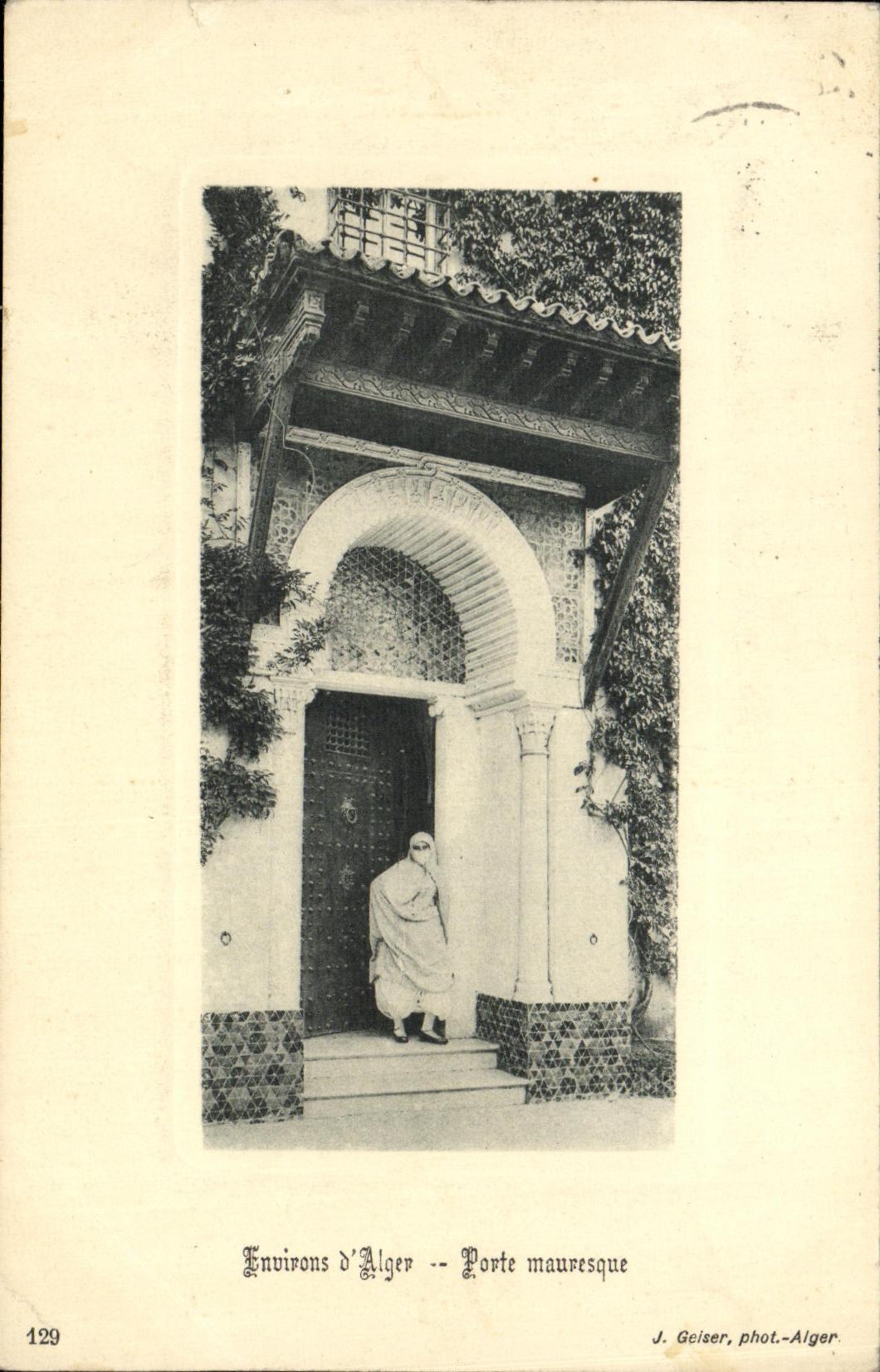 Los alrededores D Argel de la POSTAL de la VENDIMIA llevan el Moorish