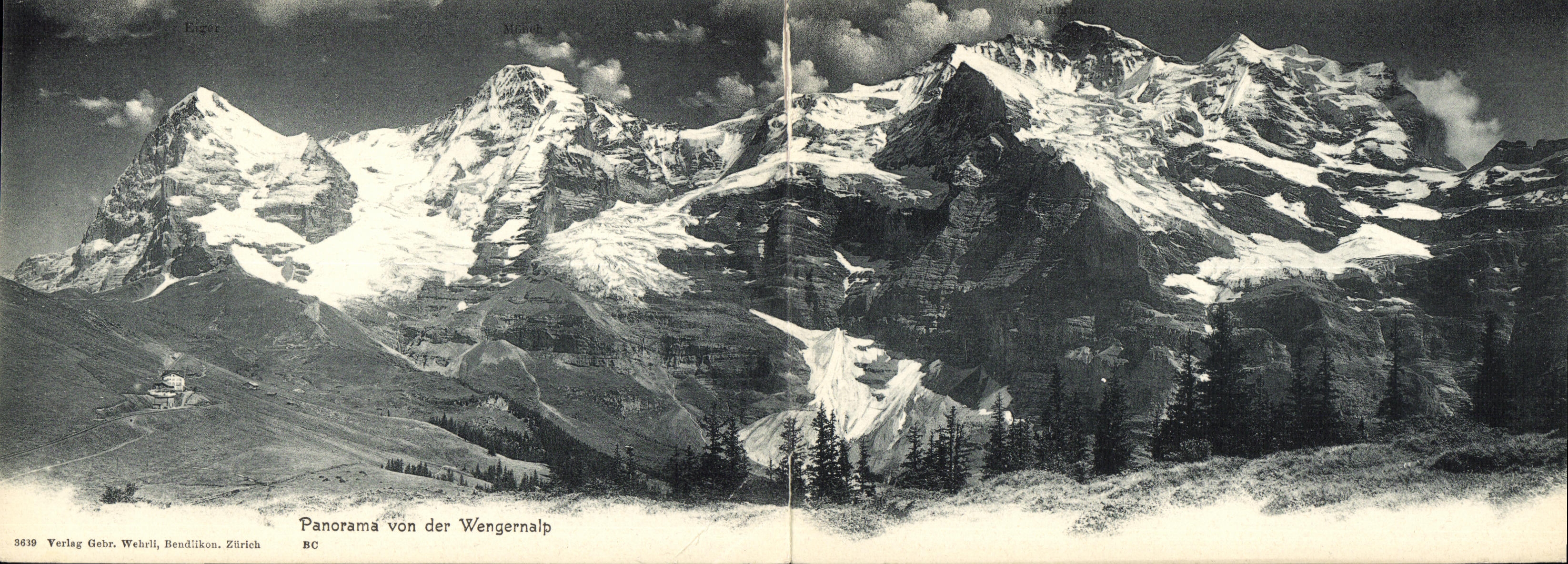 CARTE DOUBLE Panorama von der Wengernalp 