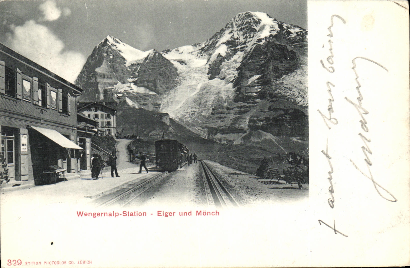 CPA Wangernalp Station Eiger Und Monch Train 