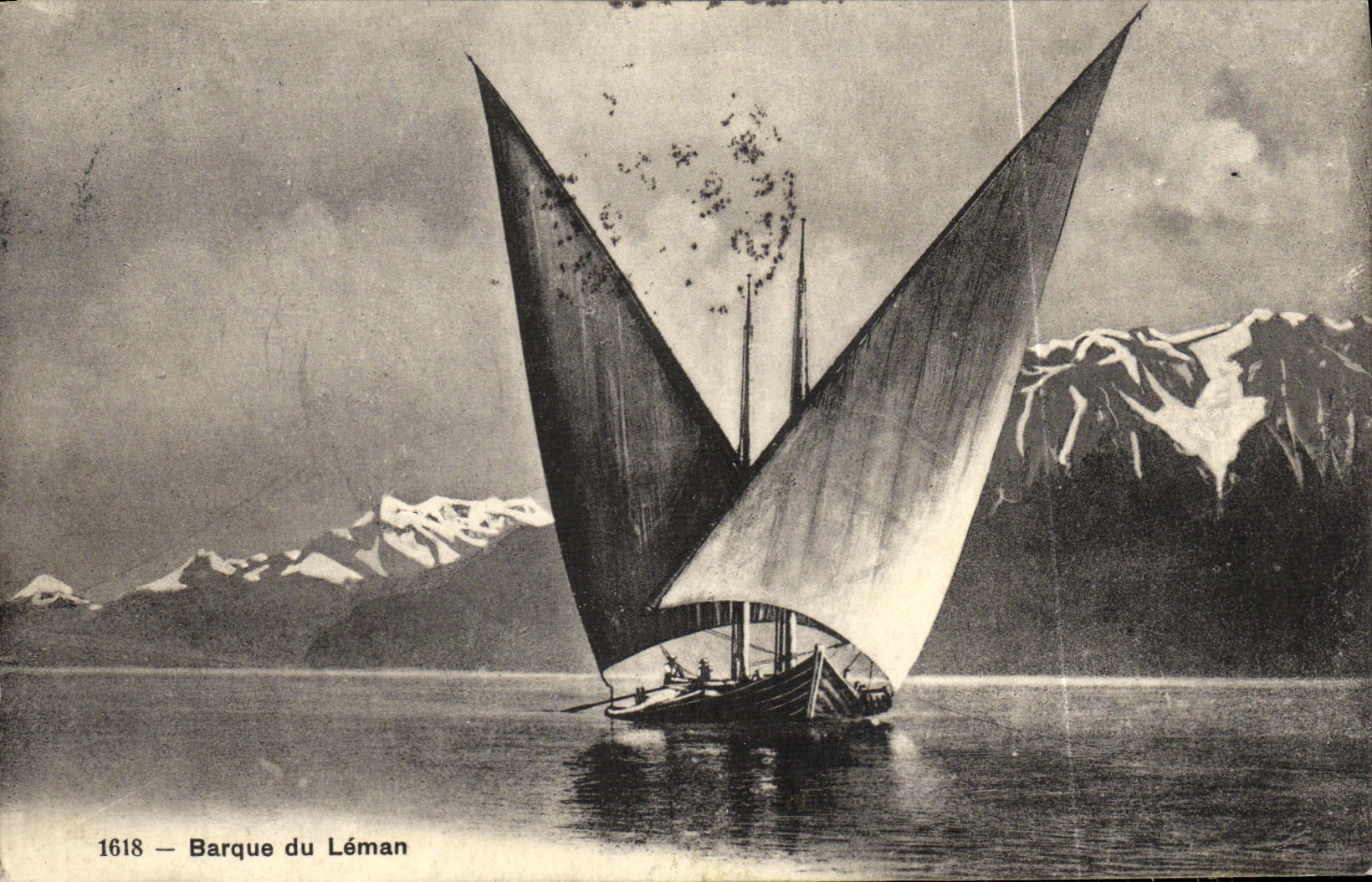 CPA Barque Du Leman Bateau Suisse