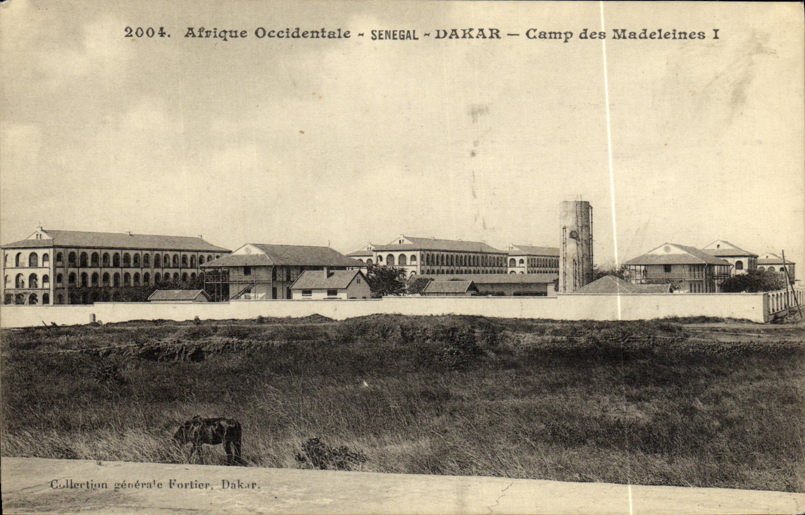 VINTAGE POSTCARD Western Africa Senegal Dakar Camp Of the Madeleines
