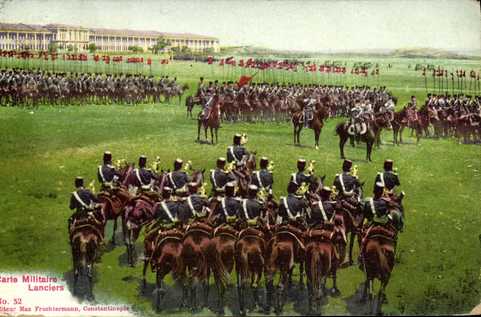 VINTAGE POSTCARD military Chart Militaria Lancers