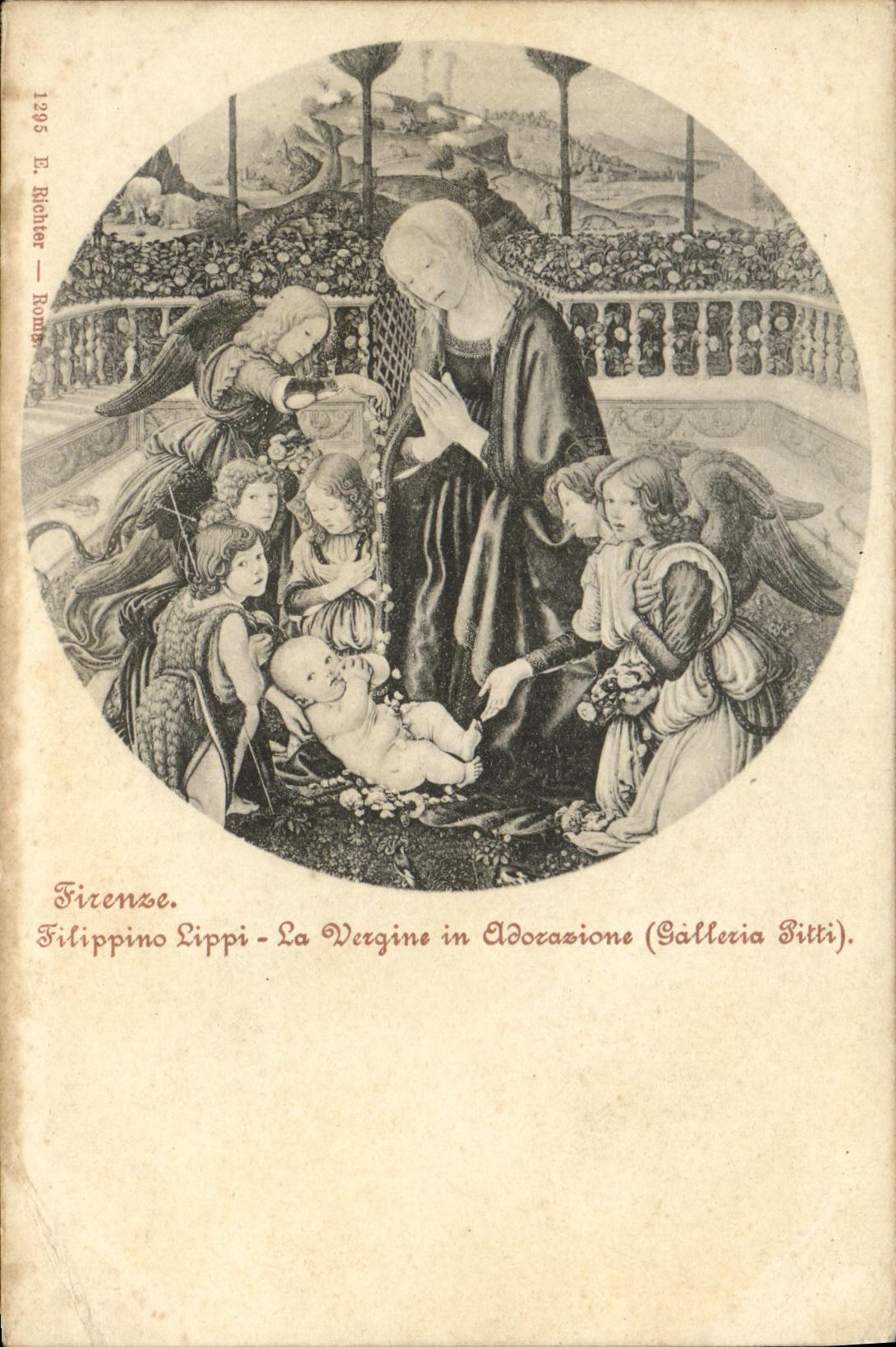 CPA Firenze Filippino Lippi La Vergine In adorazione