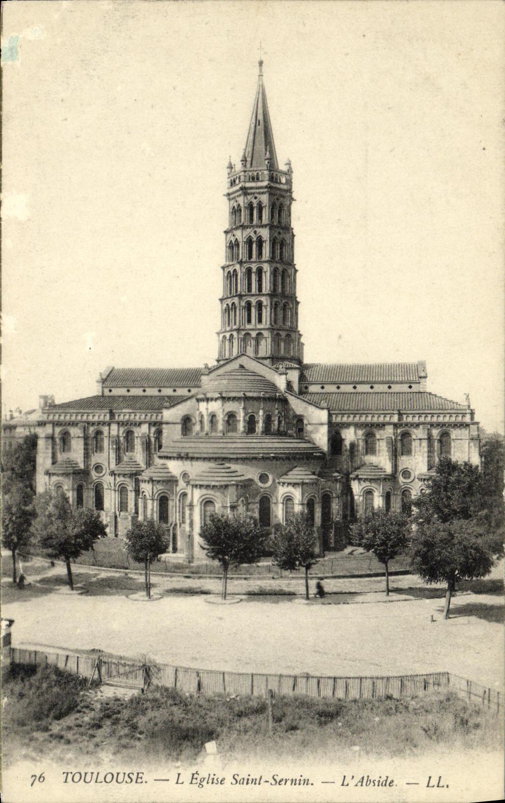 POSTAL Toulouse L iglesia Sernin santo L apse de la VENDIMIA
