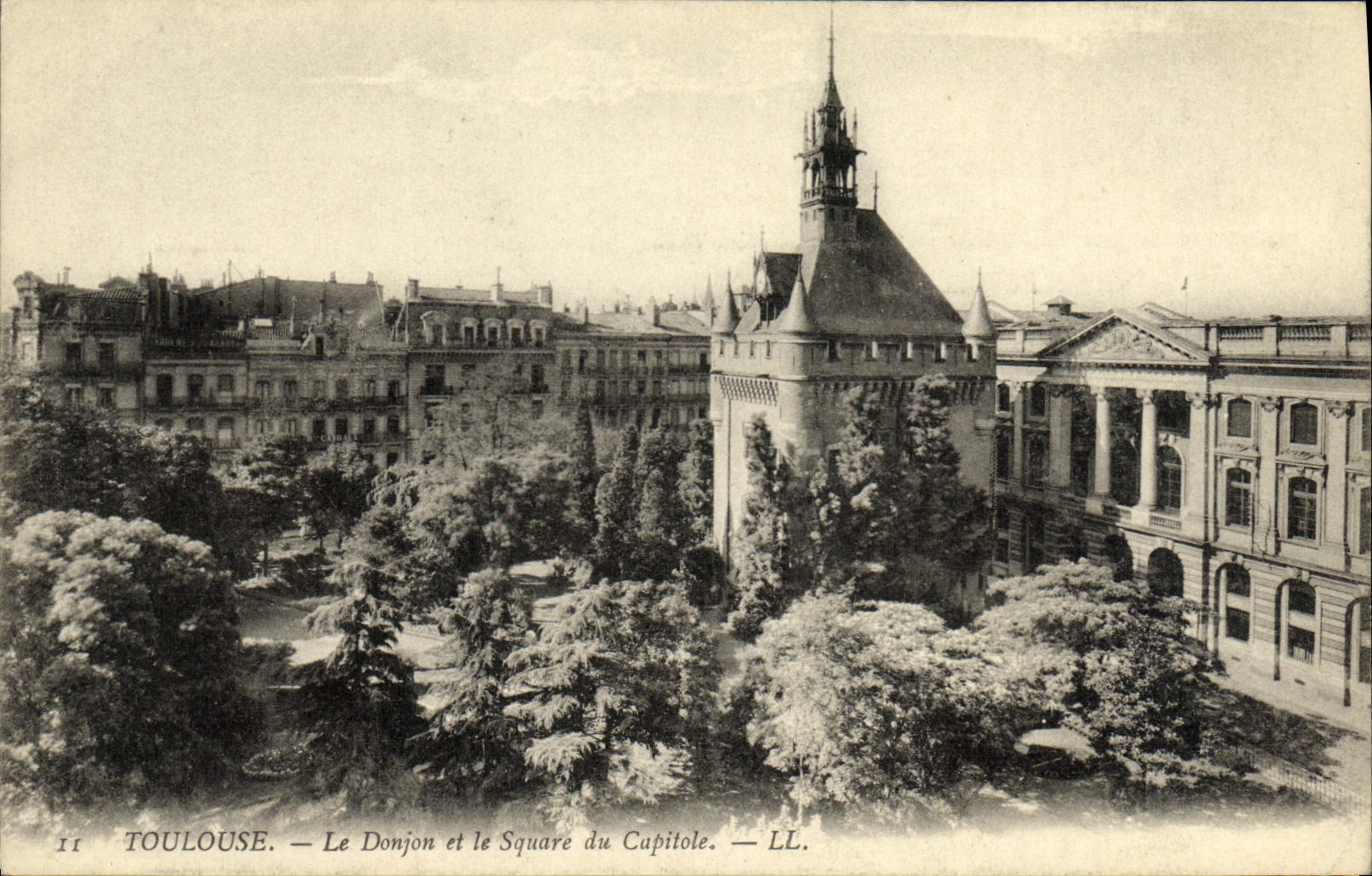 POSTAL Toulouse de la VENDIMIA la subsistencia y el jardin público de Capitole