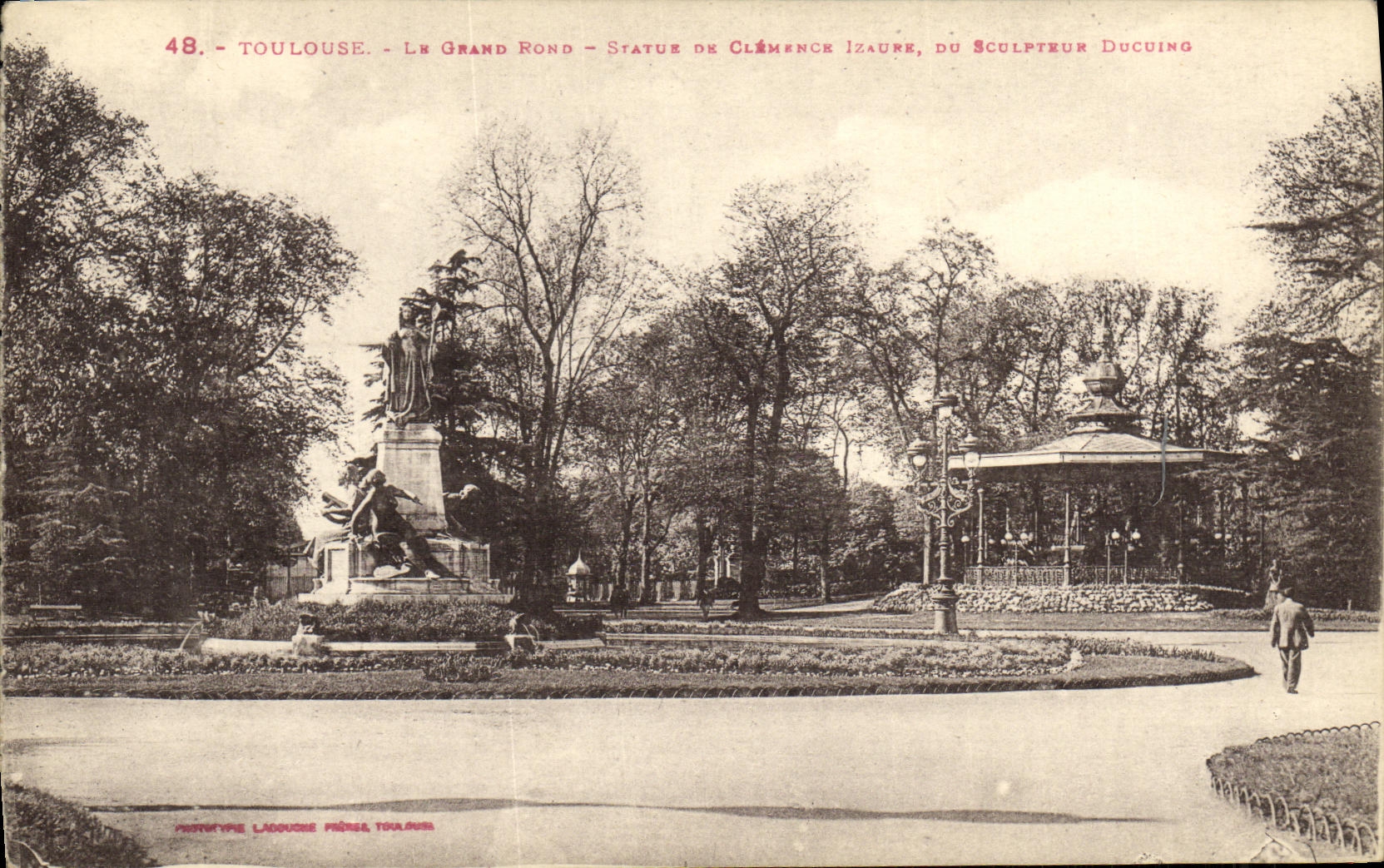 POSTAL Toulouse de la VENDIMIA las reglas redondas grandes de clemencia de Izaure