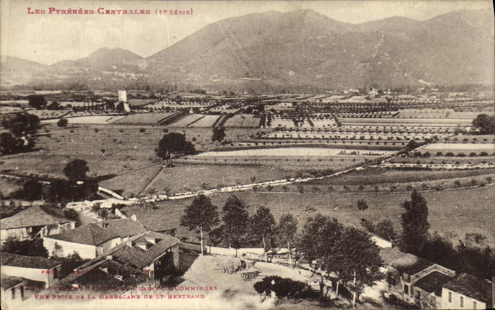 VINTAGE POSTCARD Holy Bertrand De Comminges Seen from of the Weephole of St Bertrand