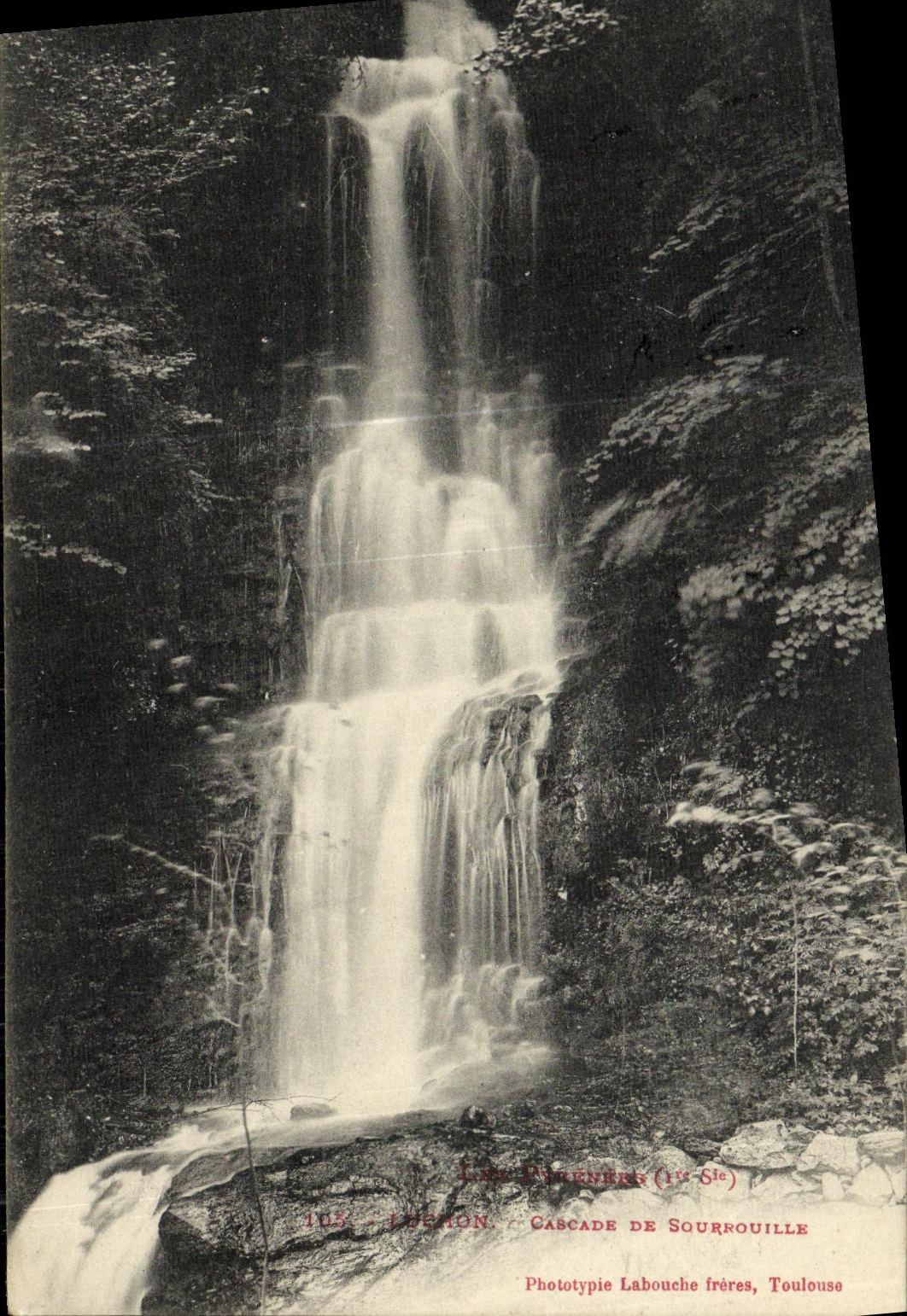 VINTAGE POSTCARD Luchon Cascades of Sourrouille