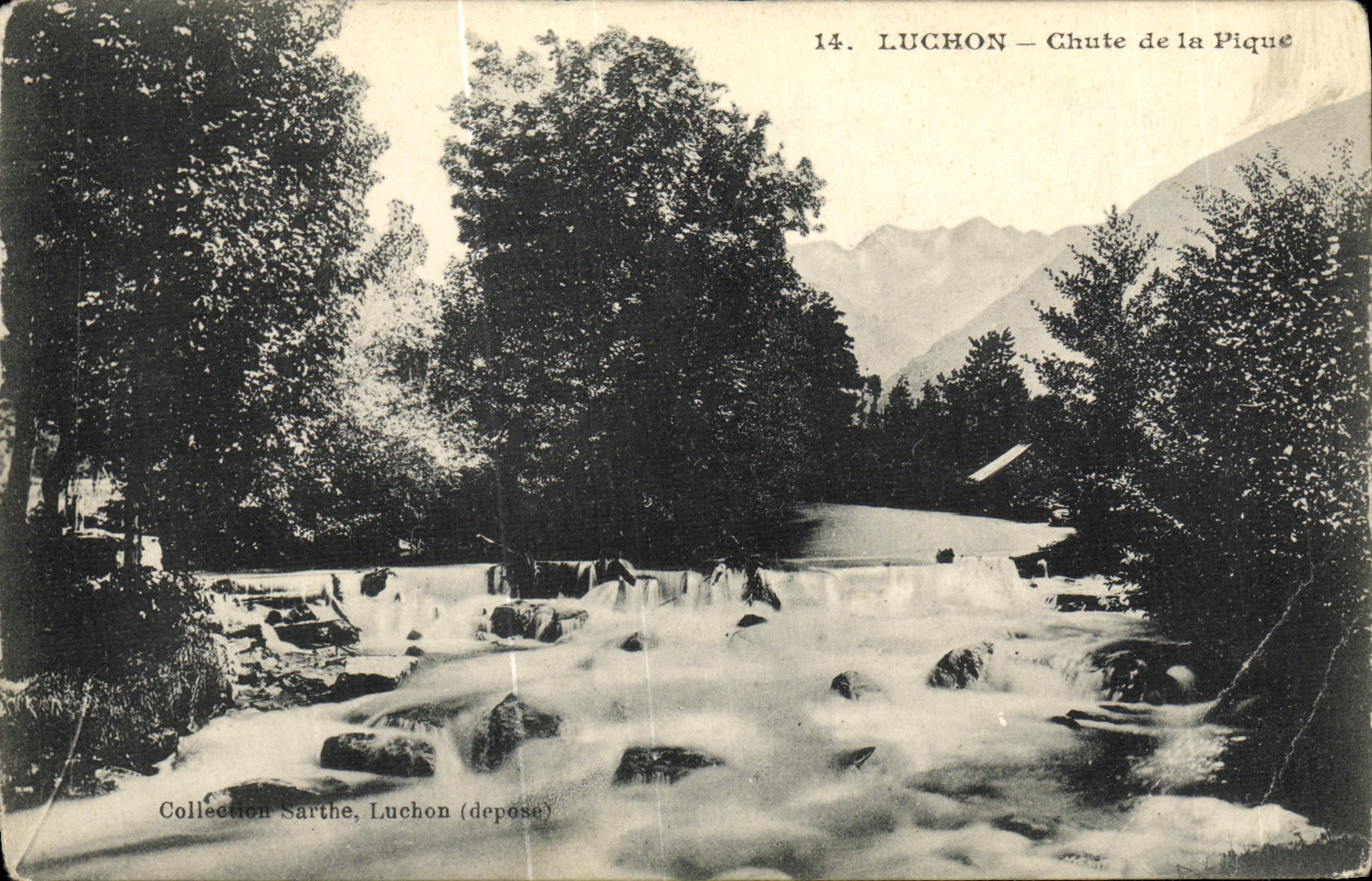 VINTAGE POSTCARD Luchon Chate of the Spade