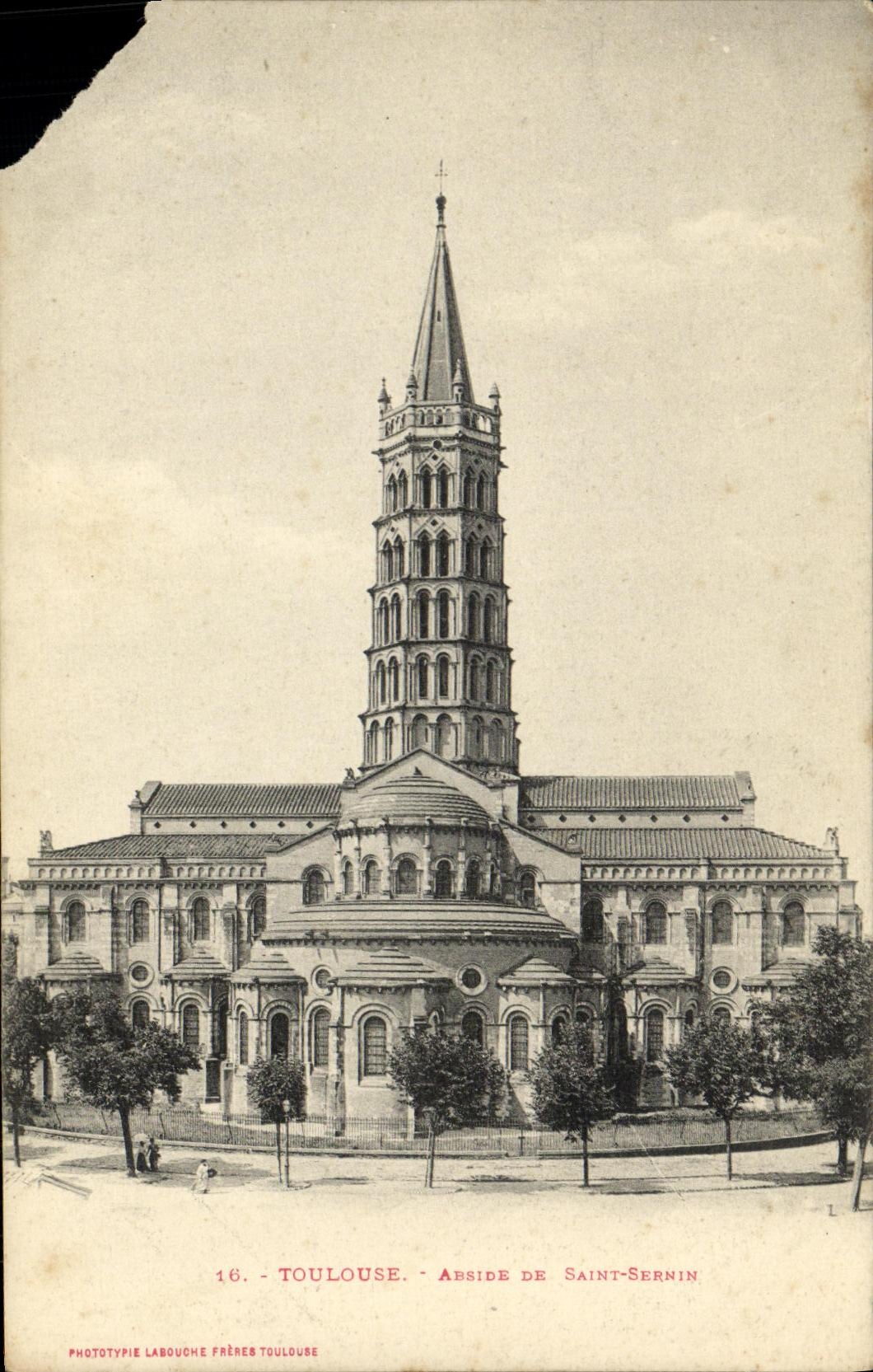 Apse de Toulouse de la POSTAL de la VENDIMIA de Sernin Saint