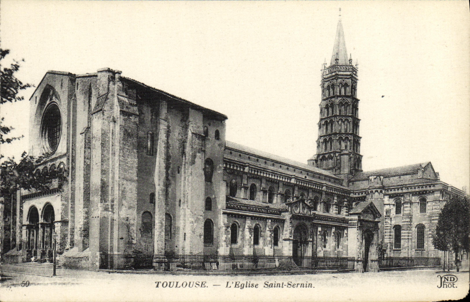 POSTAL Toulouse L iglesia Sernin santo de la VENDIMIA