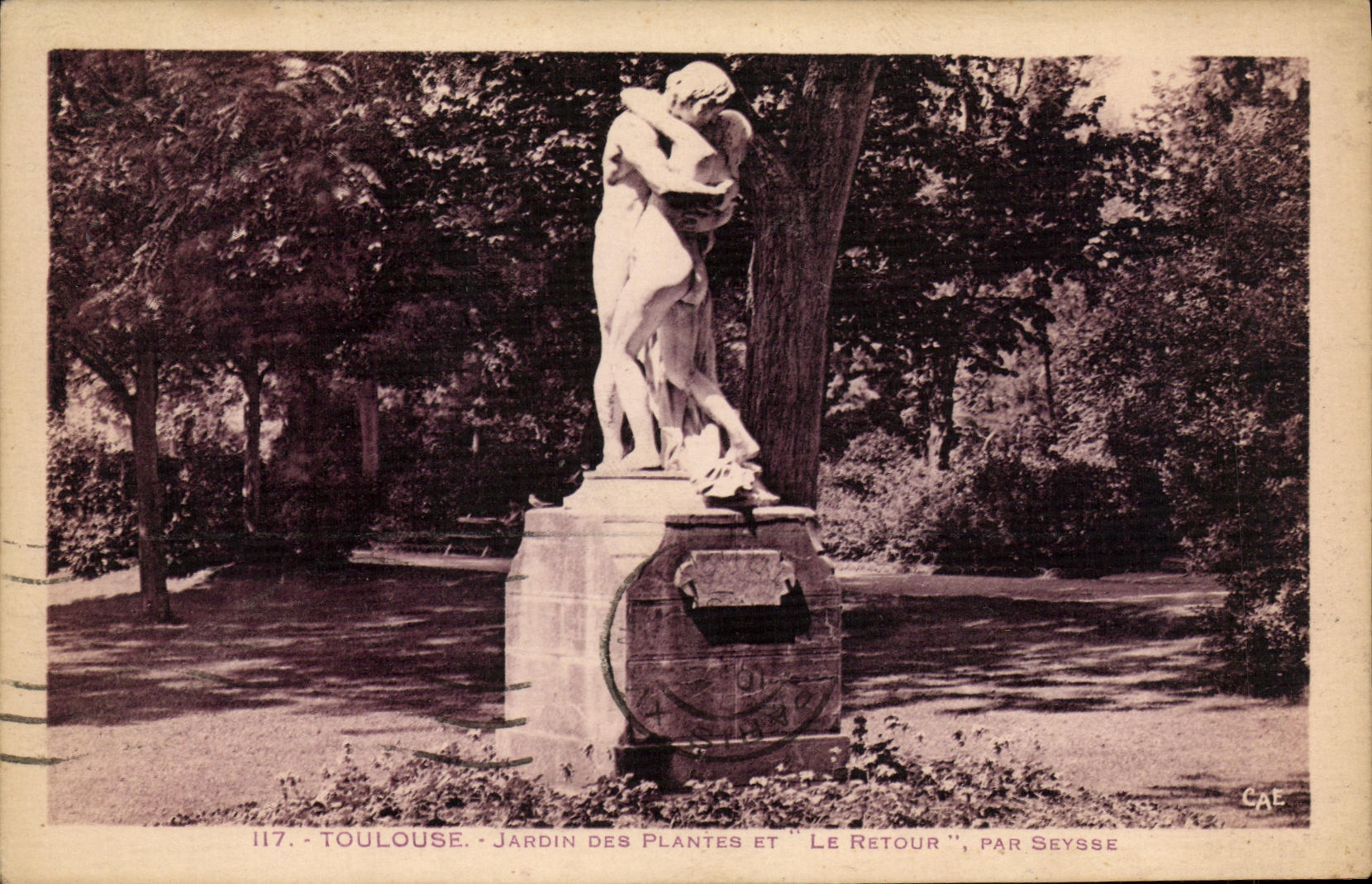 Jardin botanico y vuelta de Toulouse de la POSTAL de la VENDIMIA de Seysse