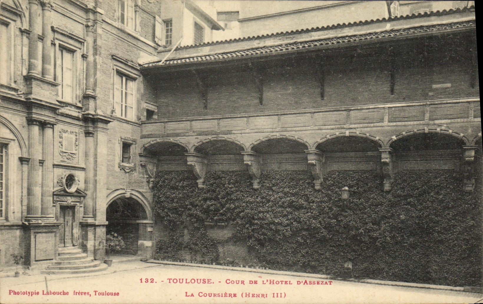 Corte de Toulouse de la POSTAL de la VENDIMIA de L hotel D Assezat el coursiere Enrique III