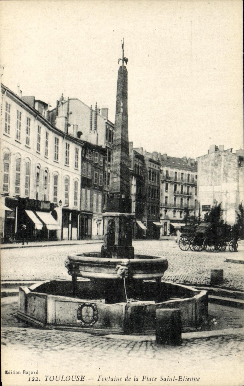 Fuente de Toulouse de la POSTAL de la VENDIMIA del lugar Etienne Saint