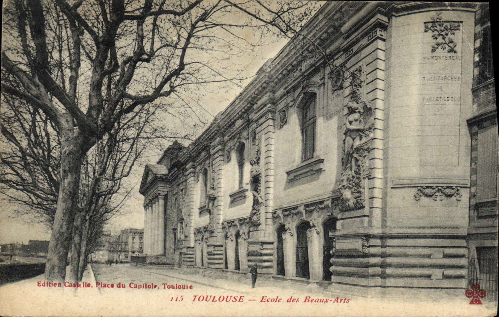 Escuela de Toulouse de la POSTAL de la VENDIMIA de artes hermosos