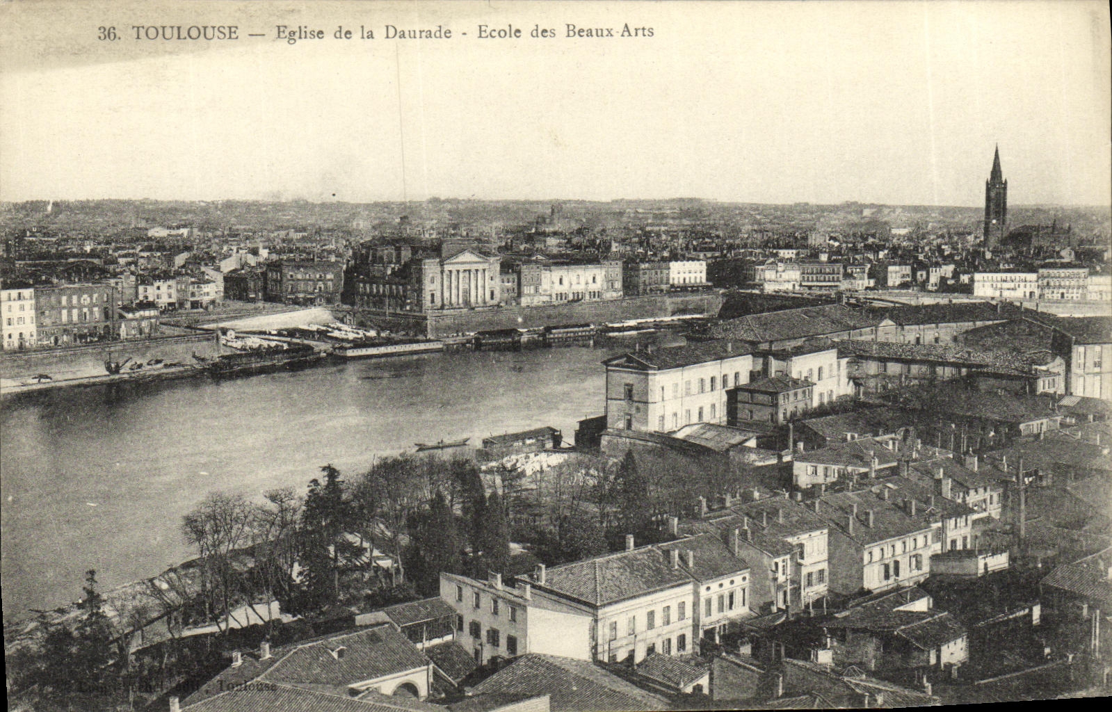 Iglesia de Toulouse de la POSTAL de la VENDIMIA de la escuela del pargo de artes hermosos