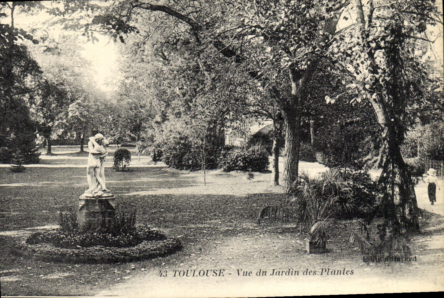 POSTAL Toulouse de la VENDIMIA vista del jardin botanico