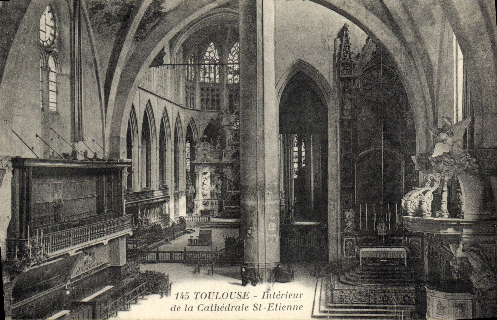 POSTAL Toulouse interior de la VENDIMIA de la catedral St  Etienne