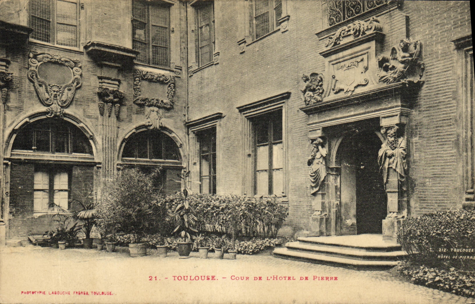 Corte de Toulouse de la POSTAL de la VENDIMIA de L hotel de Pedro