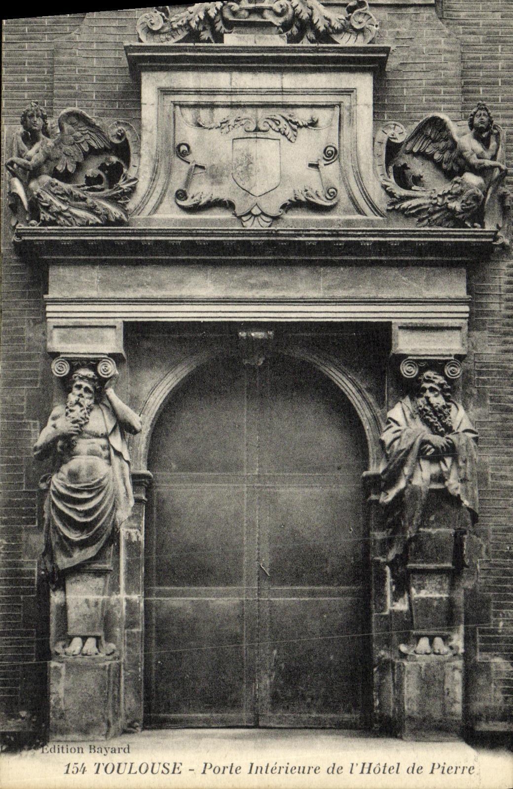 La POSTAL Toulouse de la VENDIMIA lleva el interior de L hotel de Pedro