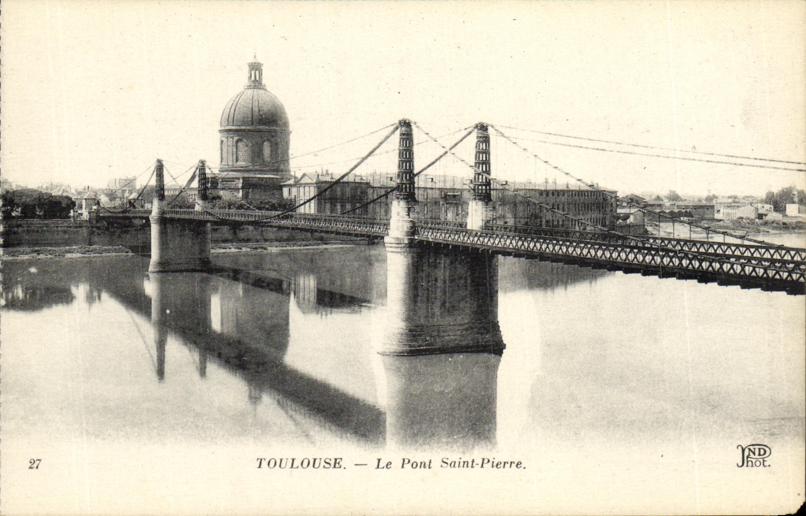 POSTAL Toulouse de la VENDIMIA el Saint Pierre del puente