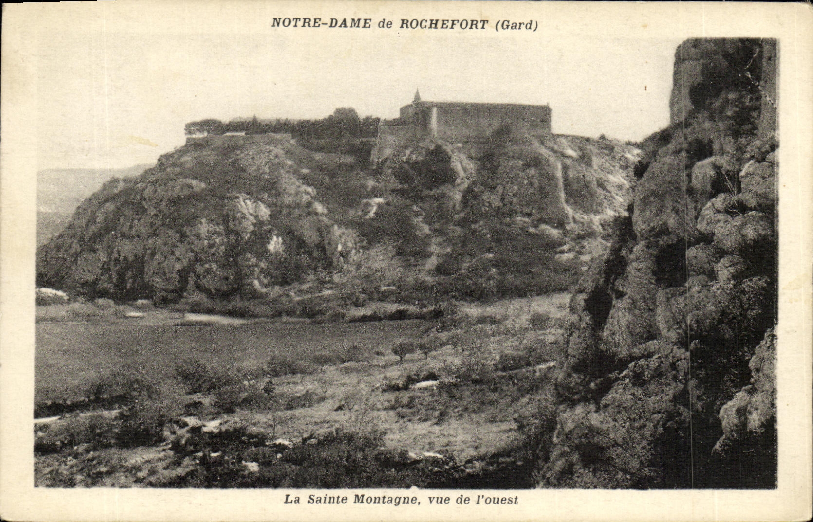 VINTAGE POSTCARD Notre Dame of Rochefort Sainte the Mountain seen of L Western